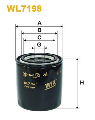 WIX FILTERS Öljynsuodatin WL7198